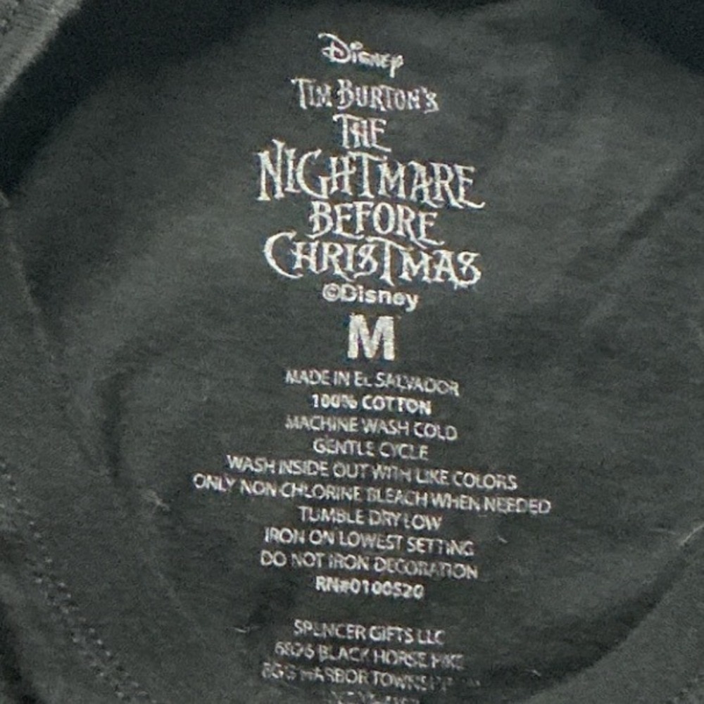 Disney Nightmare Before Christmas Three Of A Kind Graphic Tee Black Medium - Picture 6 of 6